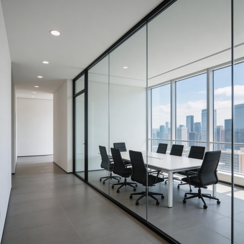 现代会议室全景图片