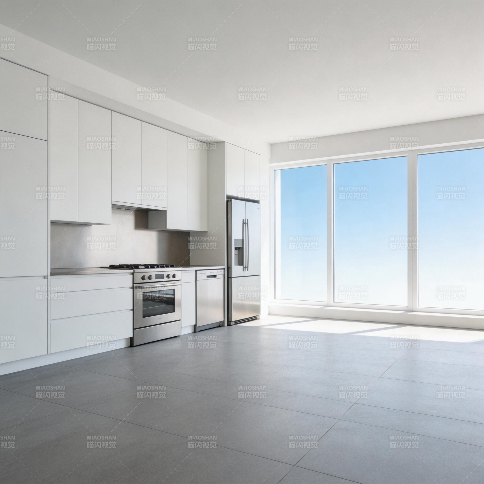 现代简约厨房图片