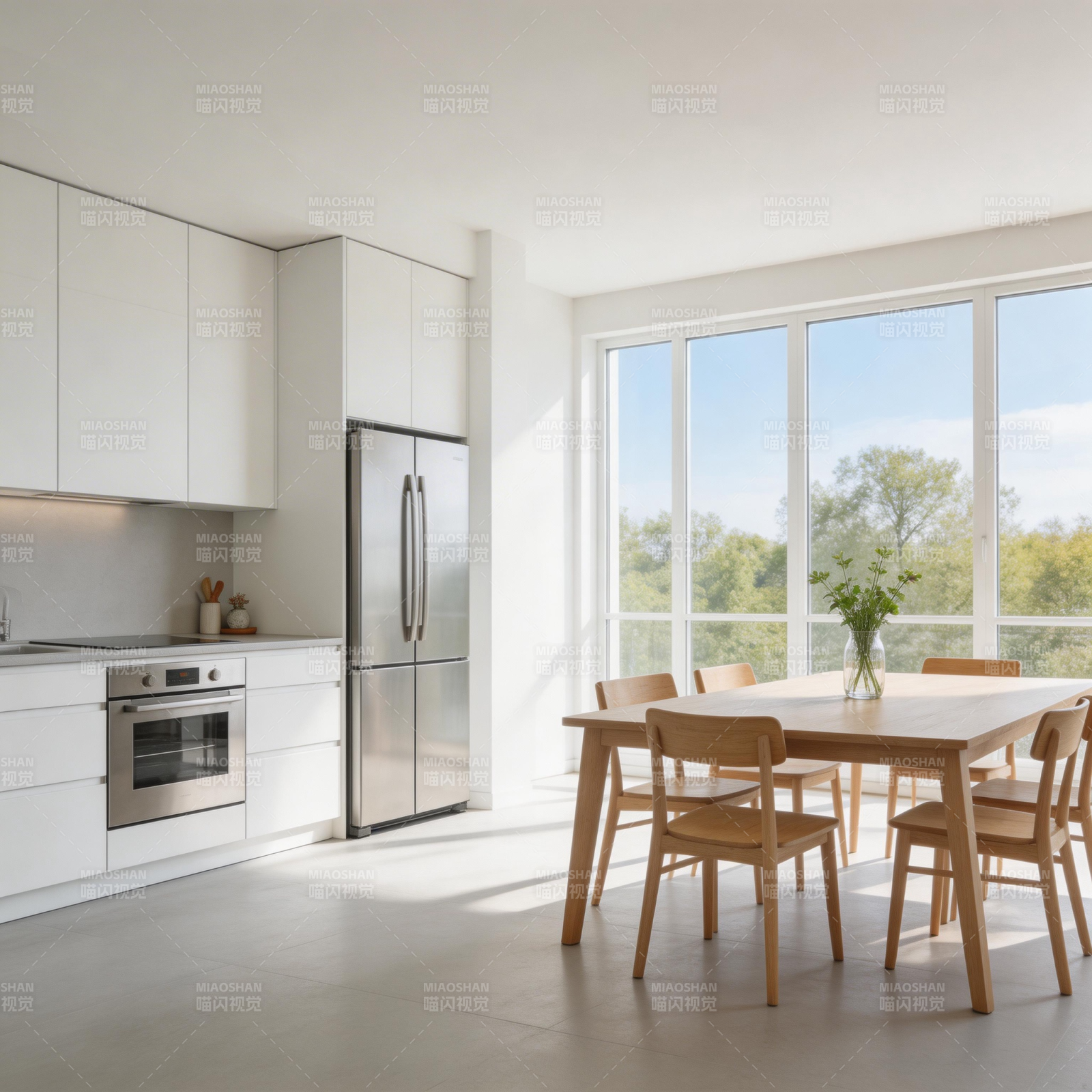 现代简约厨房餐厅图片