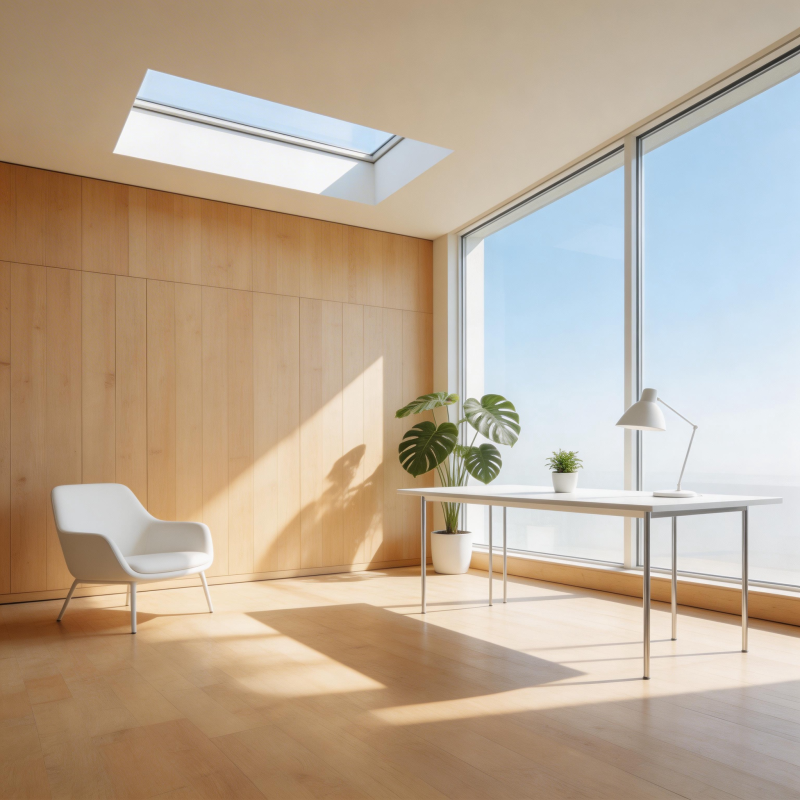 明亮简约书房图片