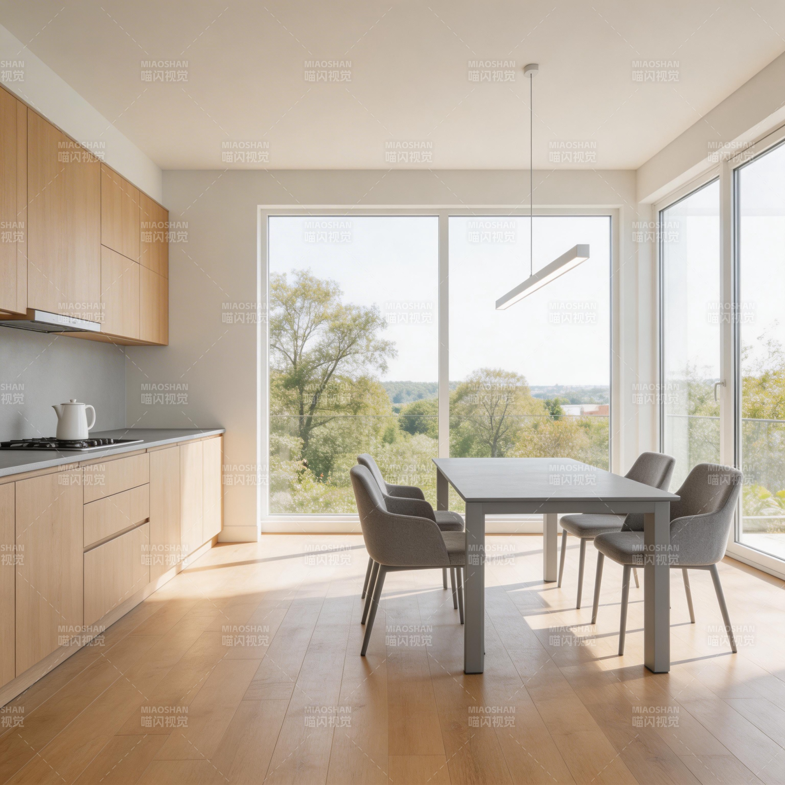 现代简约厨房餐厅图片