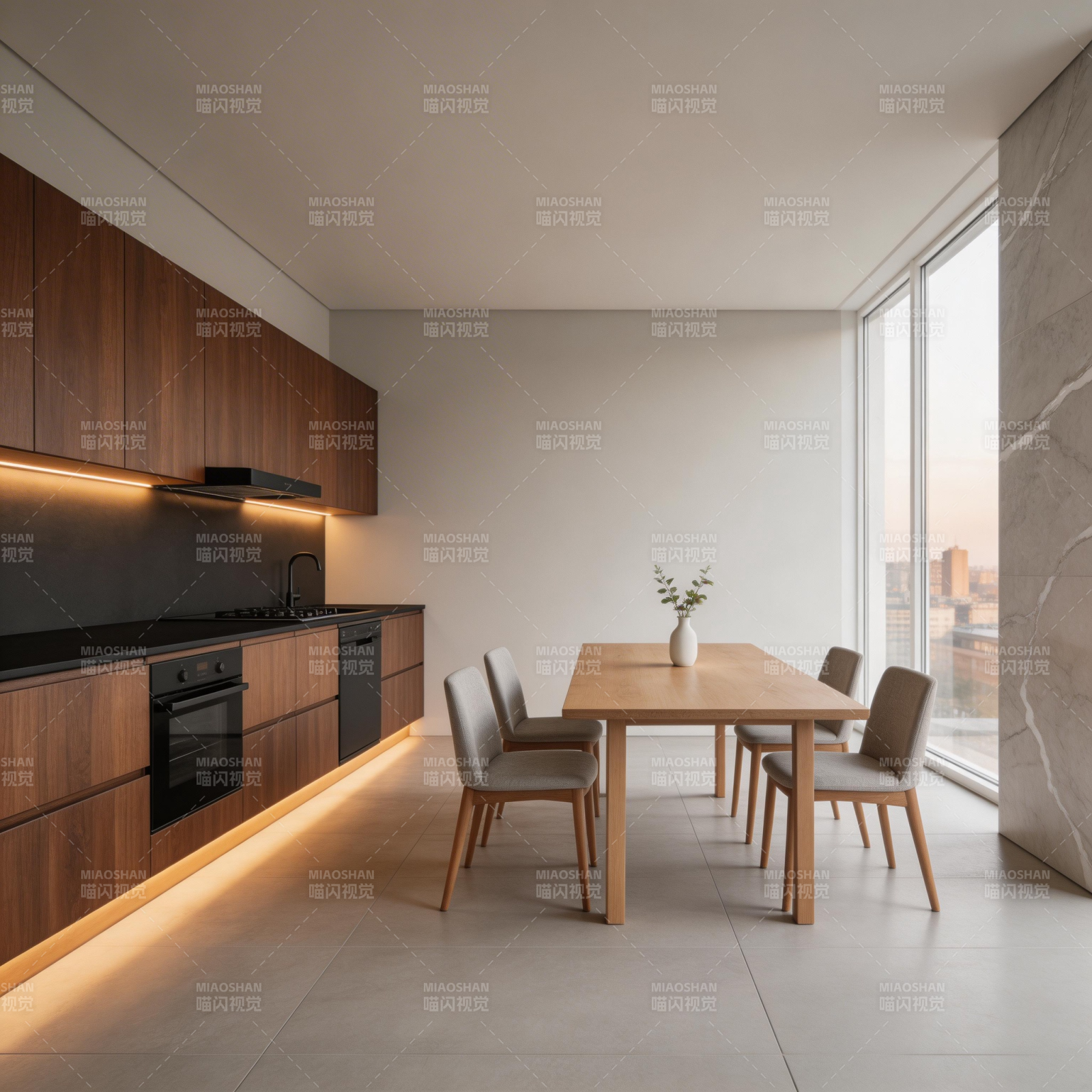 现代简约厨房餐厅图片