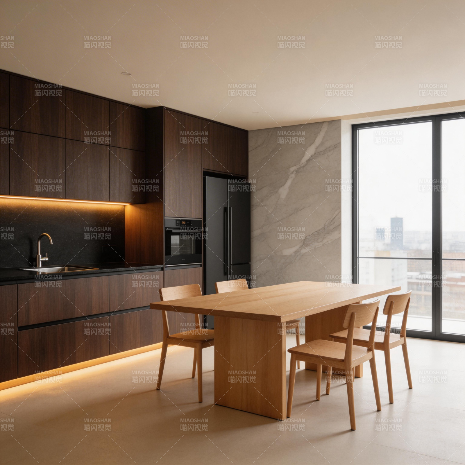 现代简约厨房餐厅图片