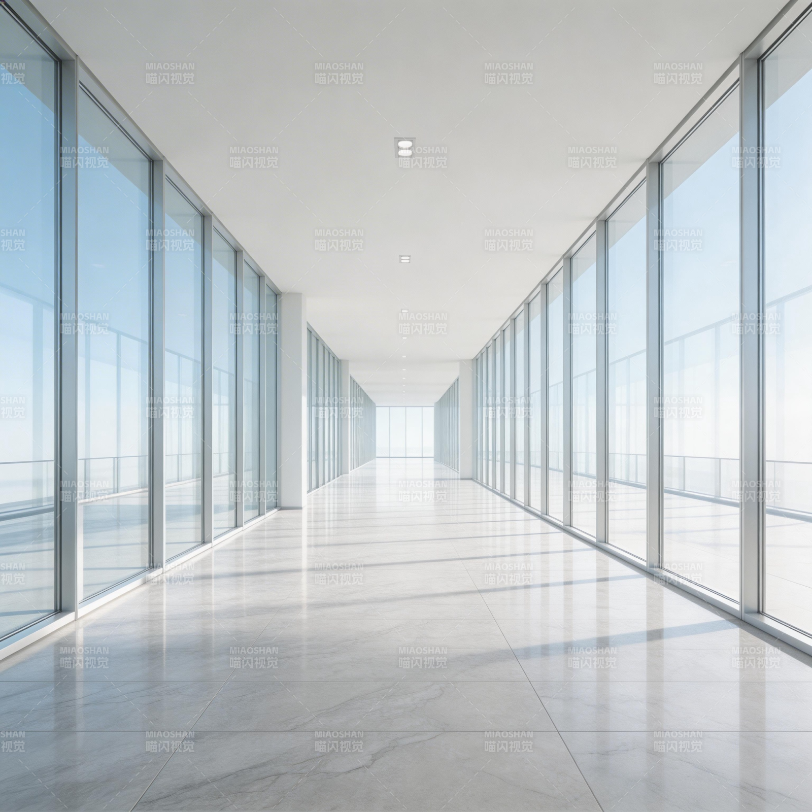 现代走廊光影图片