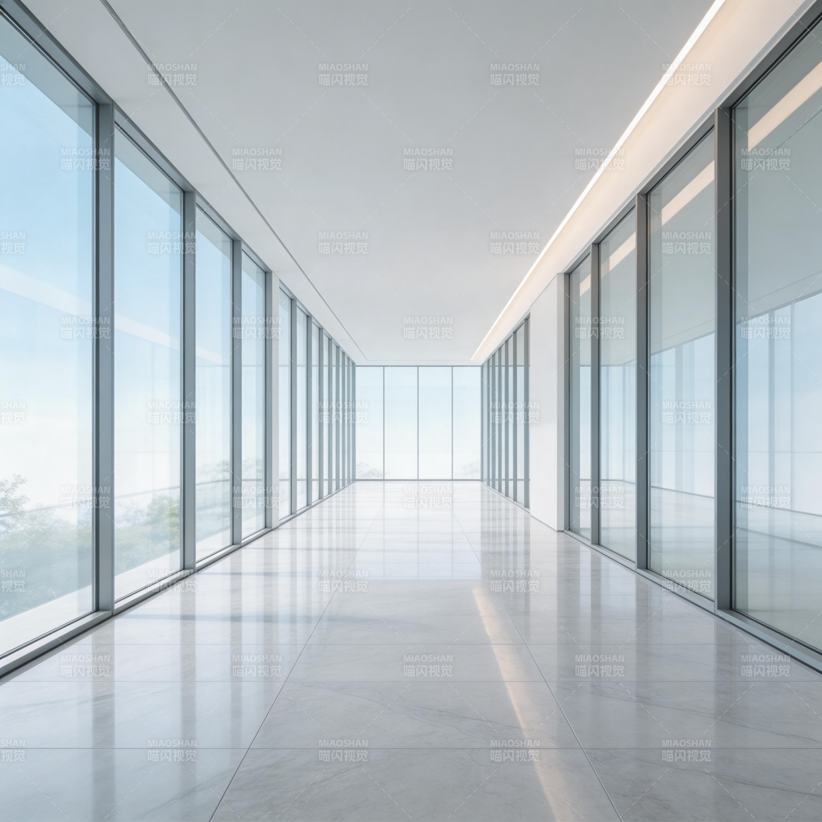 现代建筑长廊图片