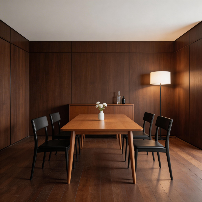 简约木质餐厅图片