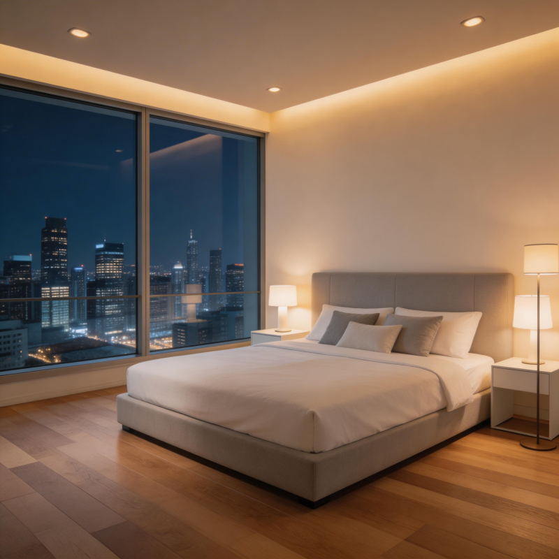 都市夜景卧室图片
