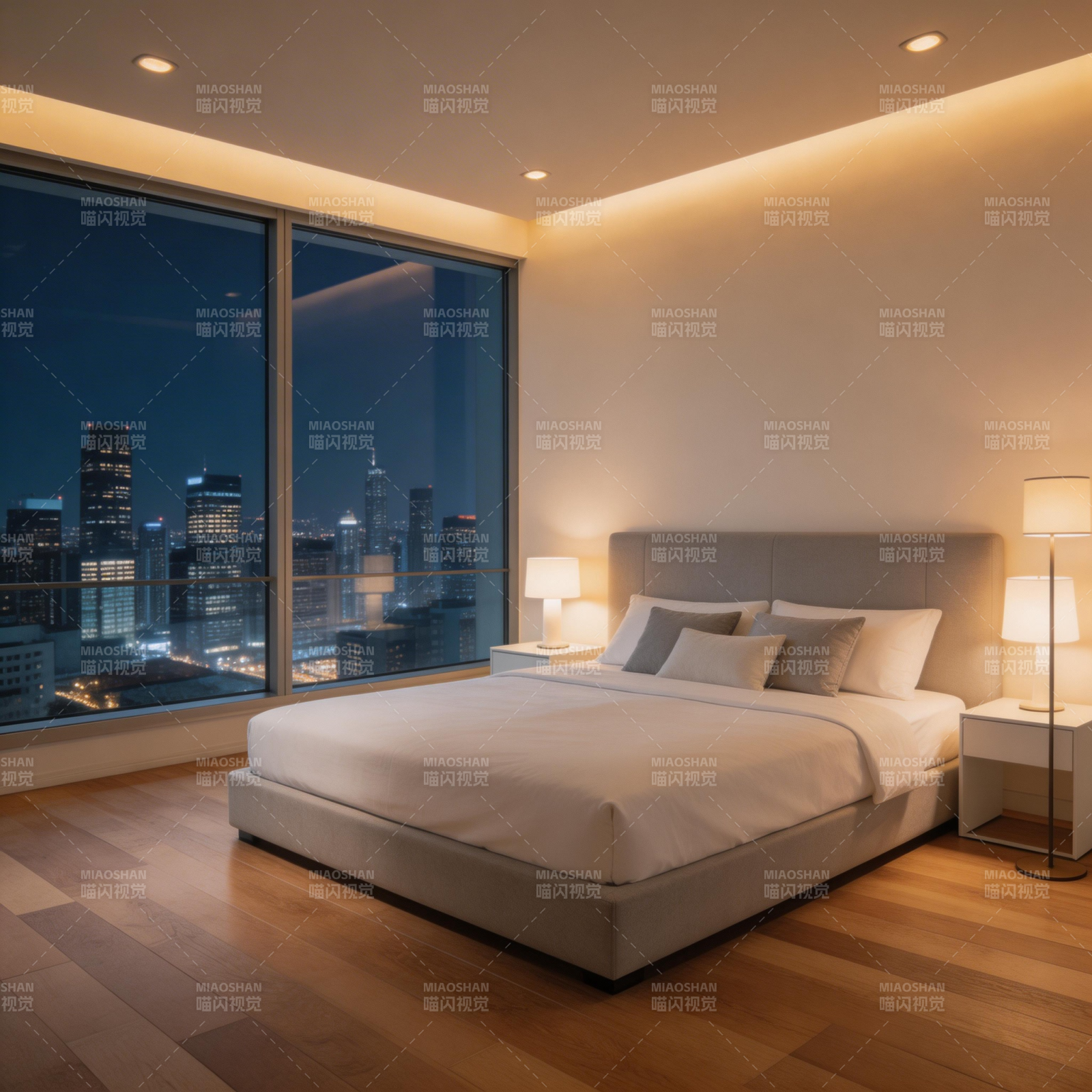 都市夜景卧室图片