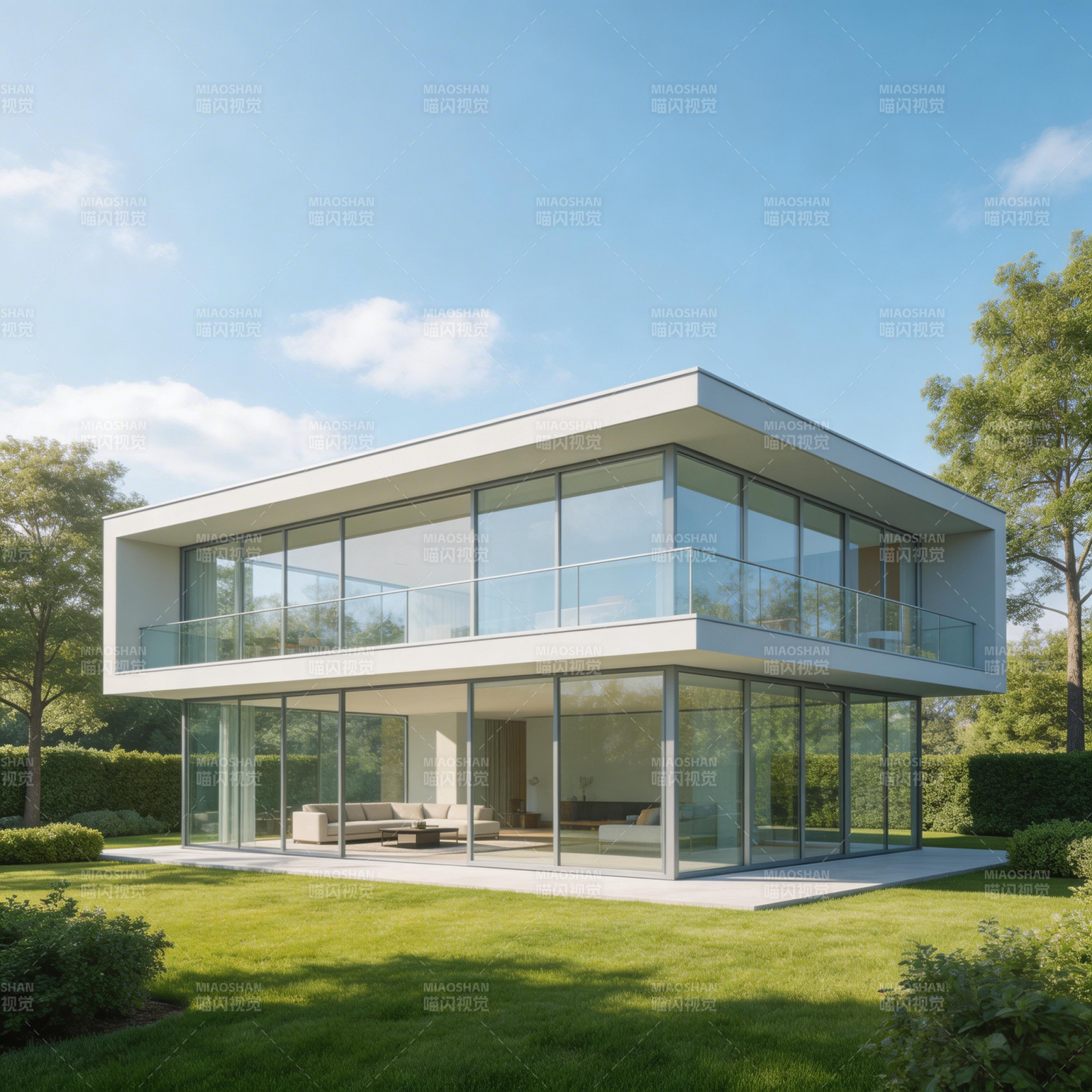 现代玻璃别墅图片