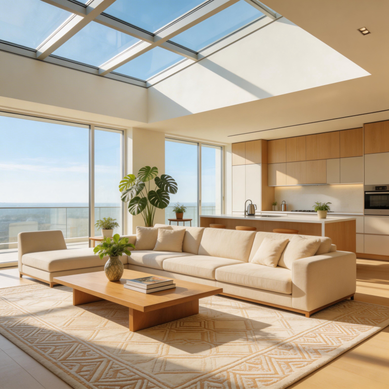 现代客厅全景图图片