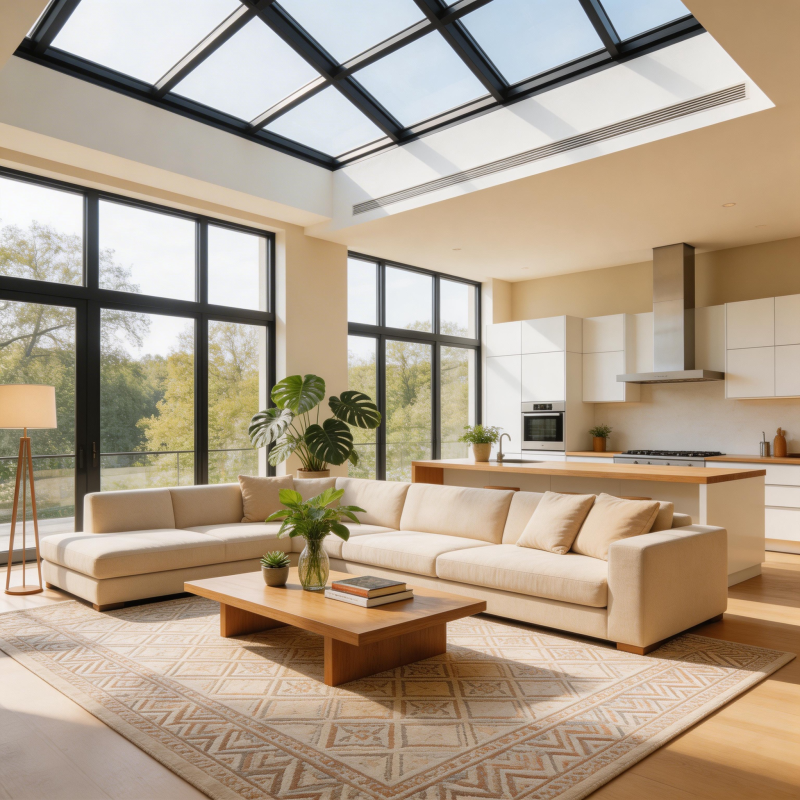 现代客厅全景图片