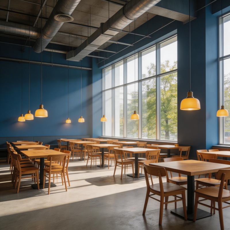 现代餐厅明亮空间图片