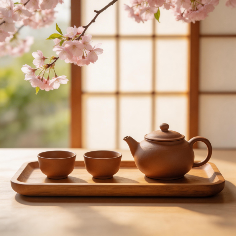 樱花茶韵图片