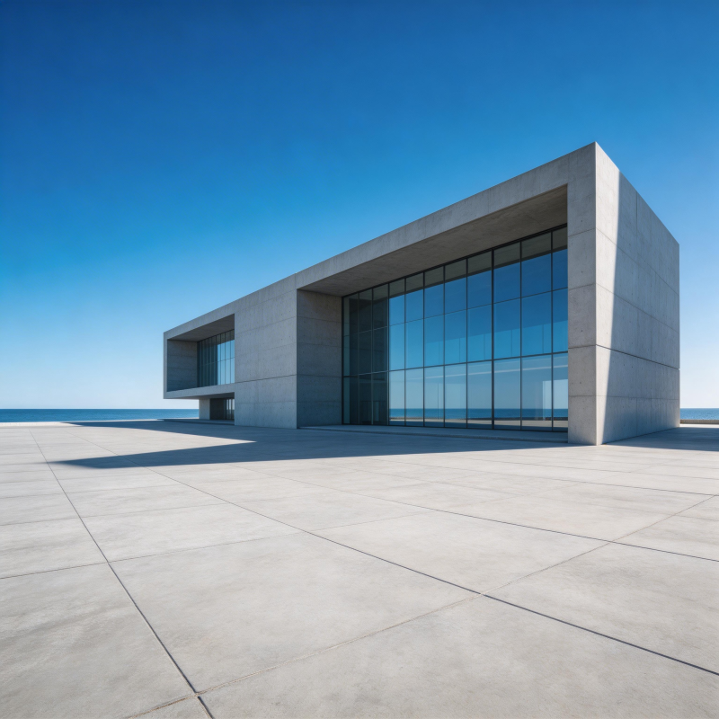 现代建筑海边静谧图片