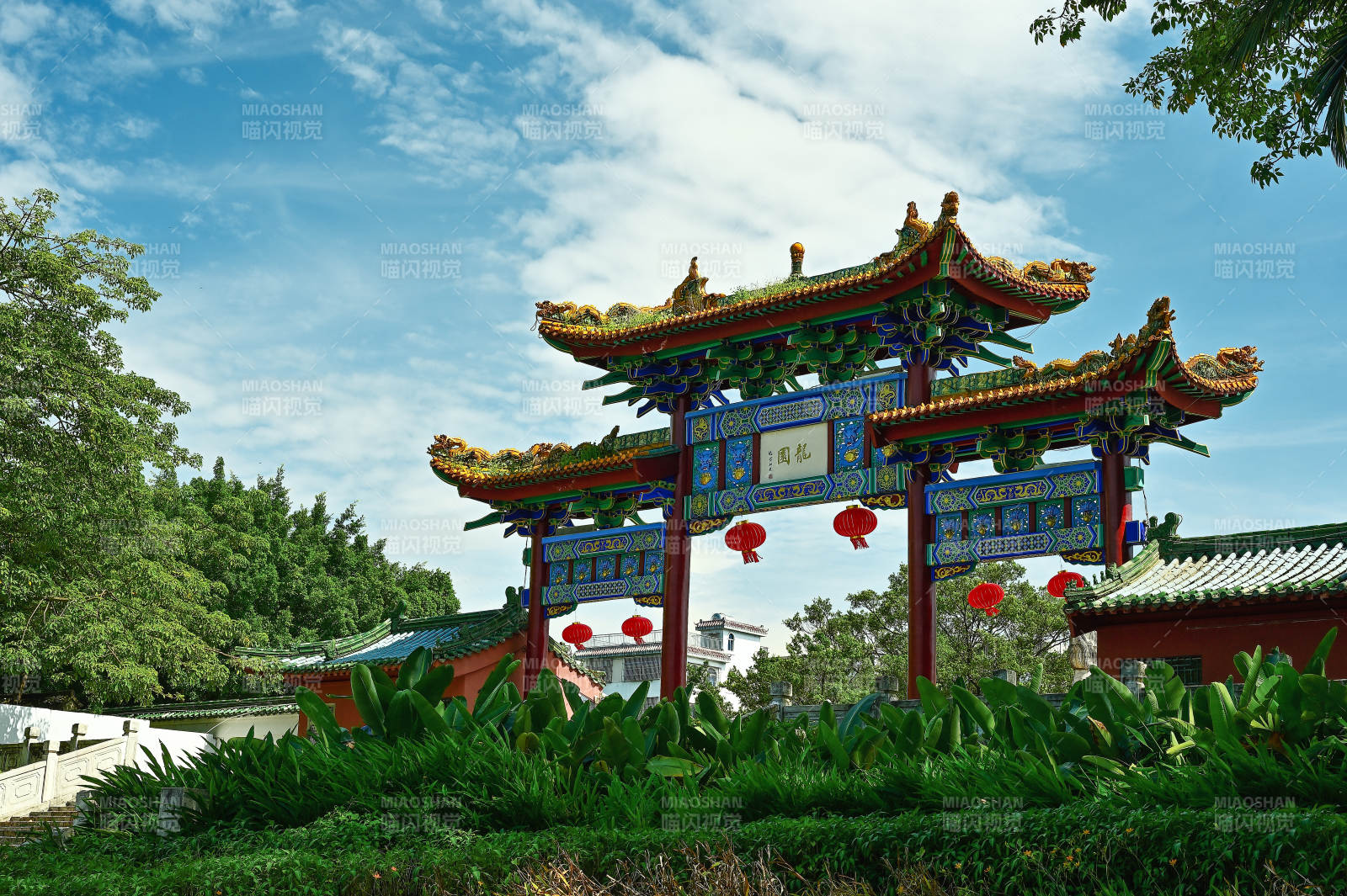 深圳龙园古建筑牌坊景观图片