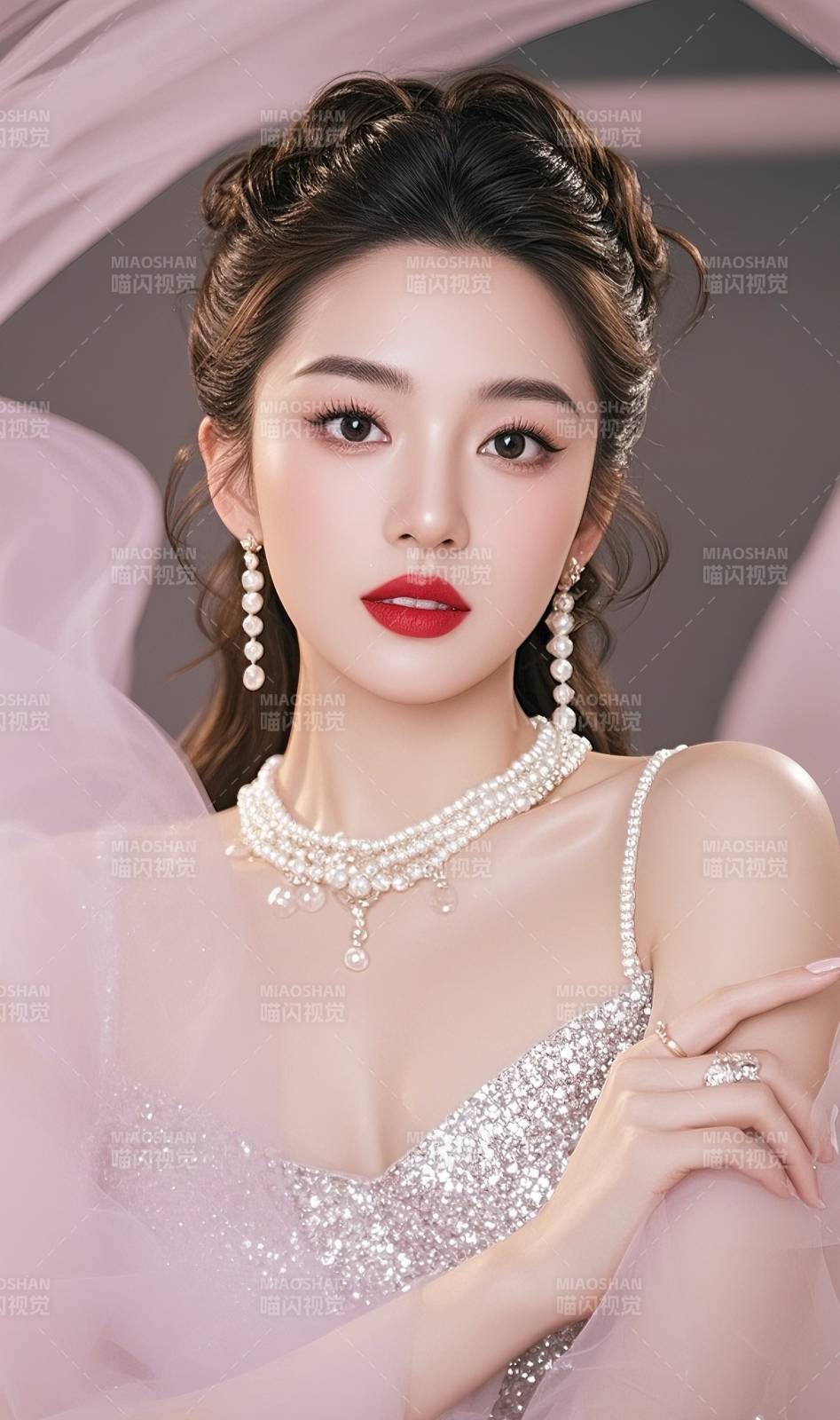 珍珠华服美人图片