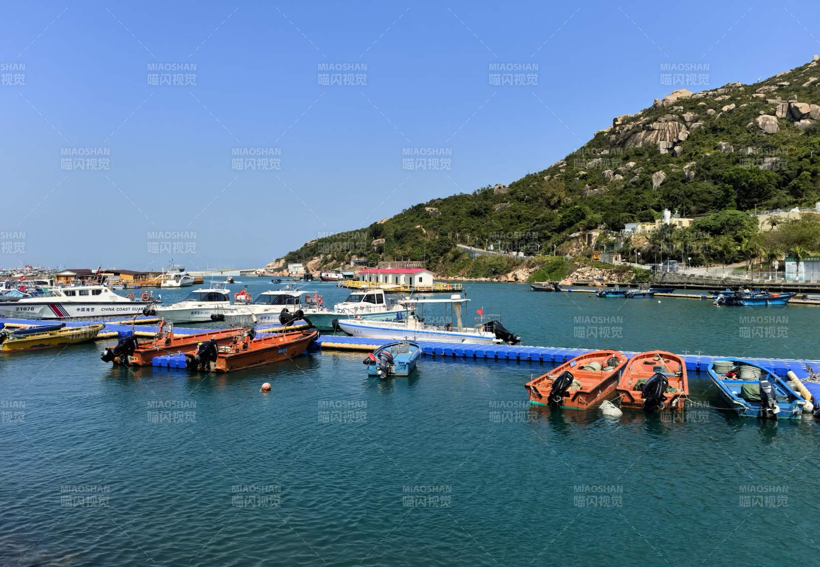 外伶仃岛渔港风光图片