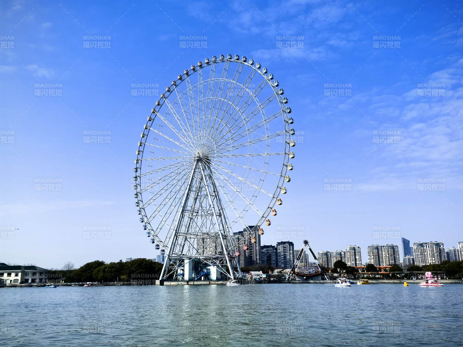 摩天轮湖景图-无锡蠡湖图片