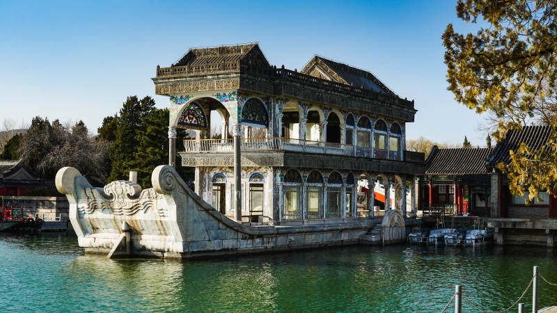 颐和园石舫风光图片