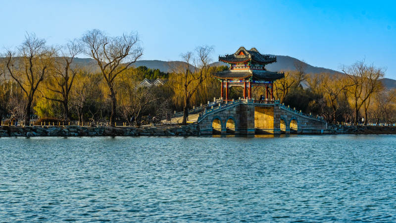 湖心亭影山色图片