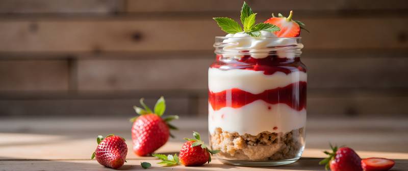 草莓酸奶杯图片