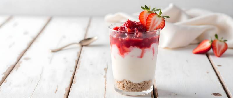 草莓酸奶杯图片