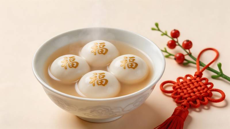 汤圆福字迎新春图片