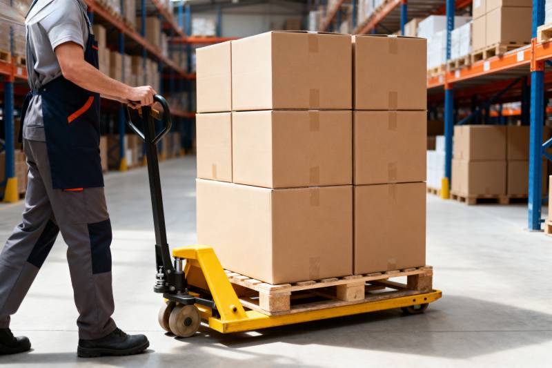仓库搬运货物图片