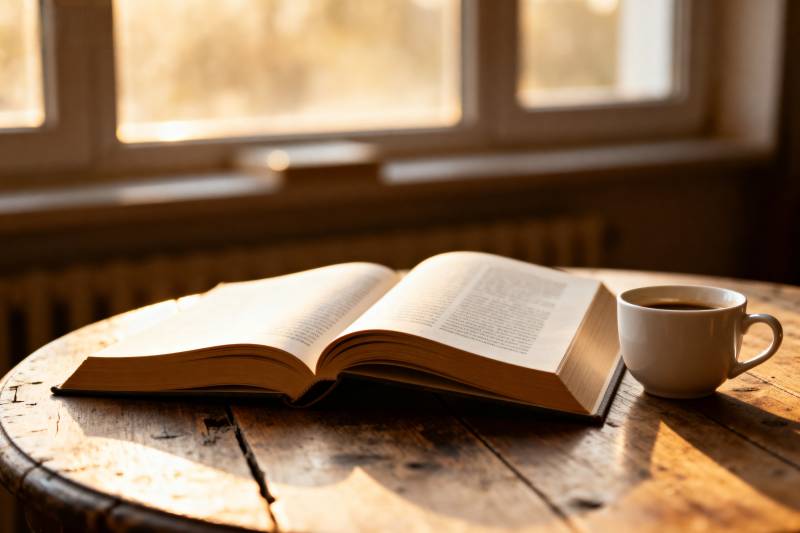 窗边读书时光图片