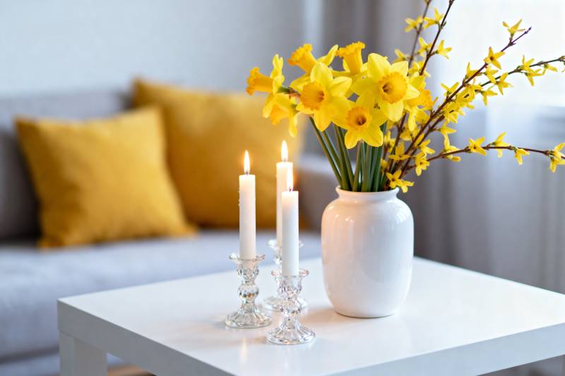 春日花烛静谧景图片