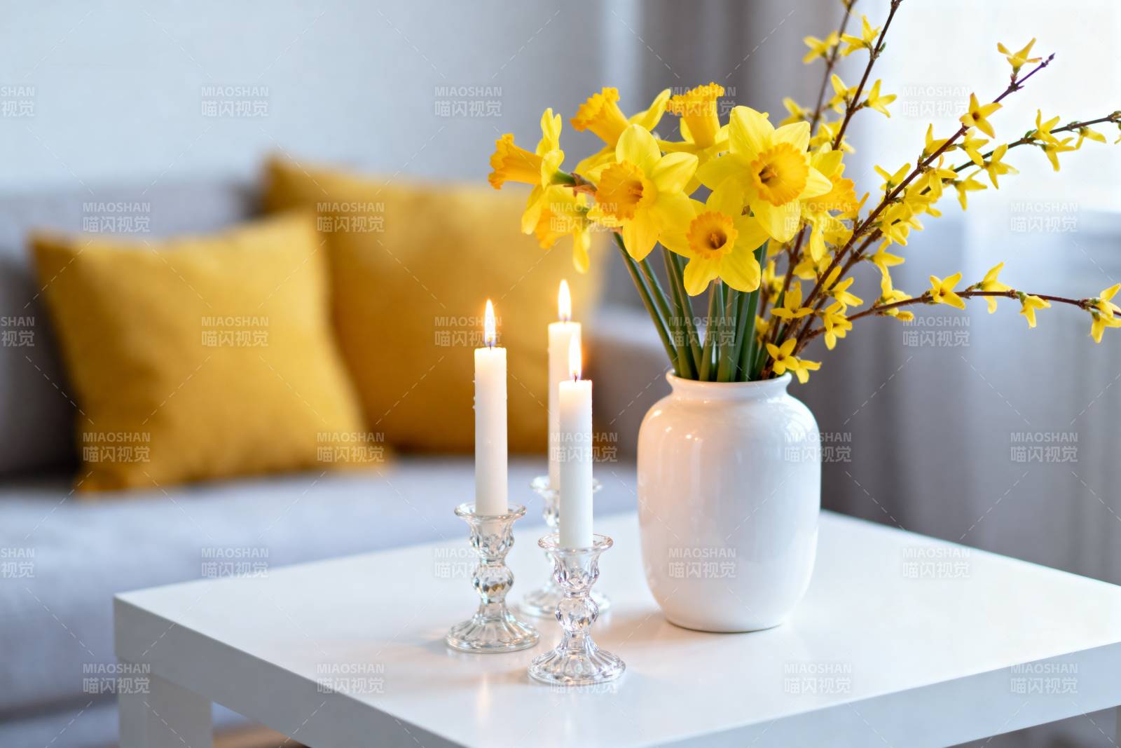 春日花烛静谧景图片