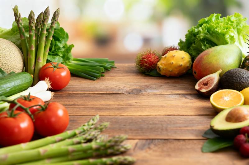 新鲜果蔬摆盘图片