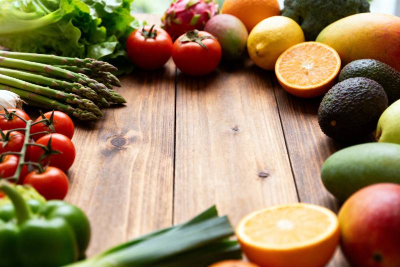 新鲜蔬果摆盘图片