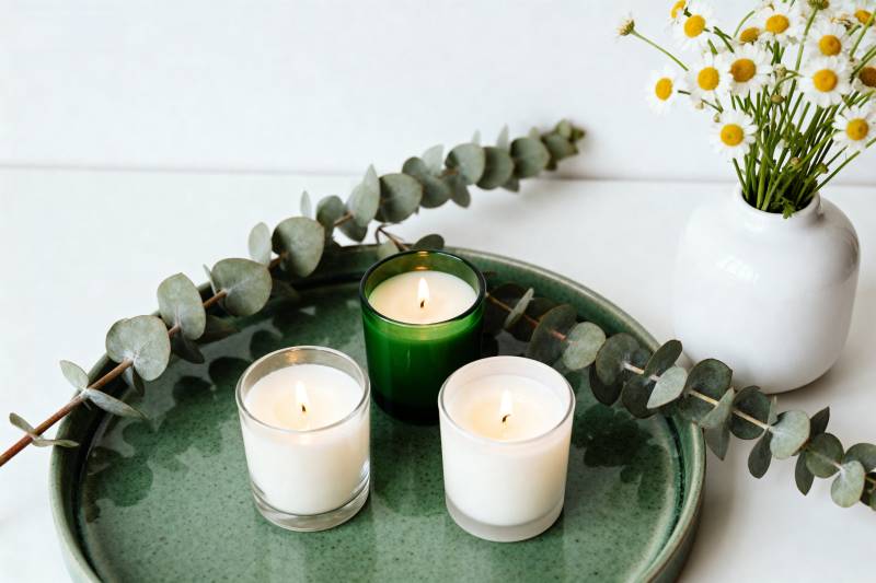 绿意烛光静谧时光图片