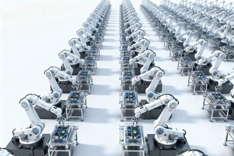 智能机器人生产线图片