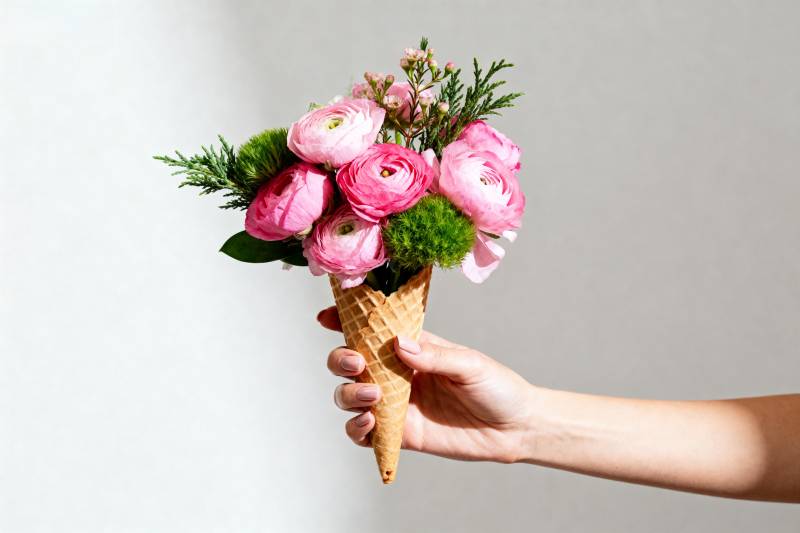 花束冰淇淋图片