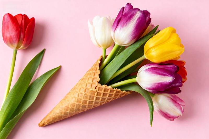 花香冰淇淋图片