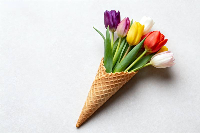 花束冰淇淋图片