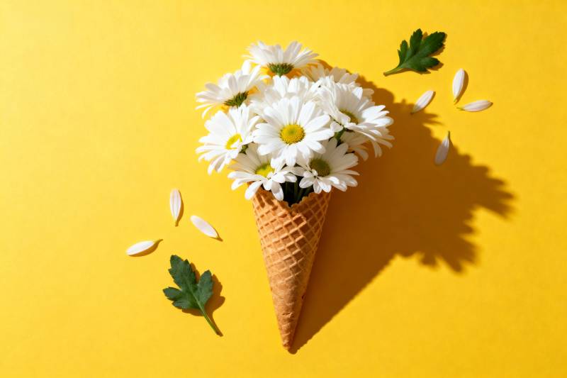 花束冰淇淋图片