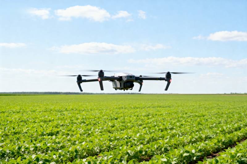 无人机飞越绿野图片