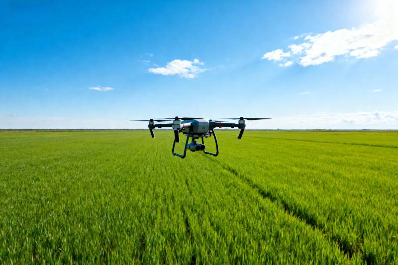 无人机巡田图片