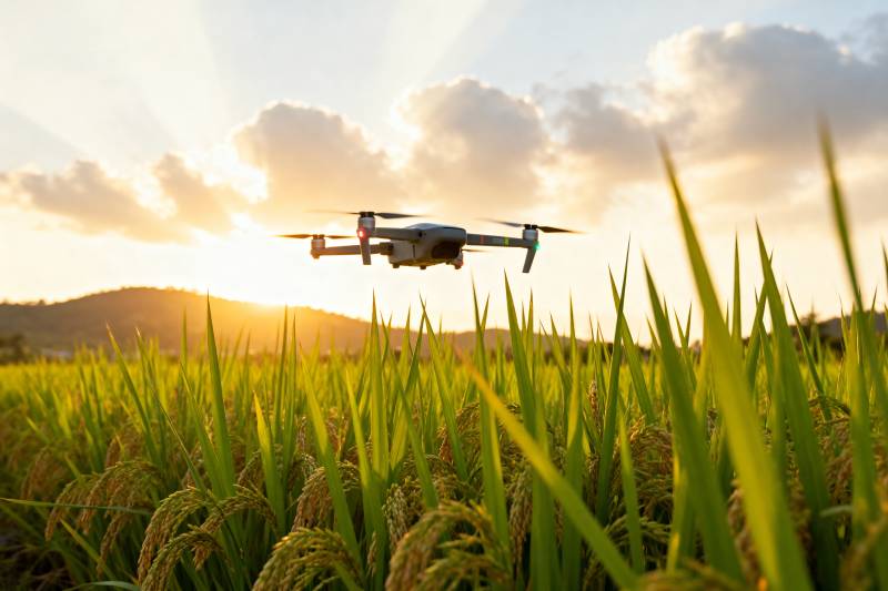 无人机巡田图片