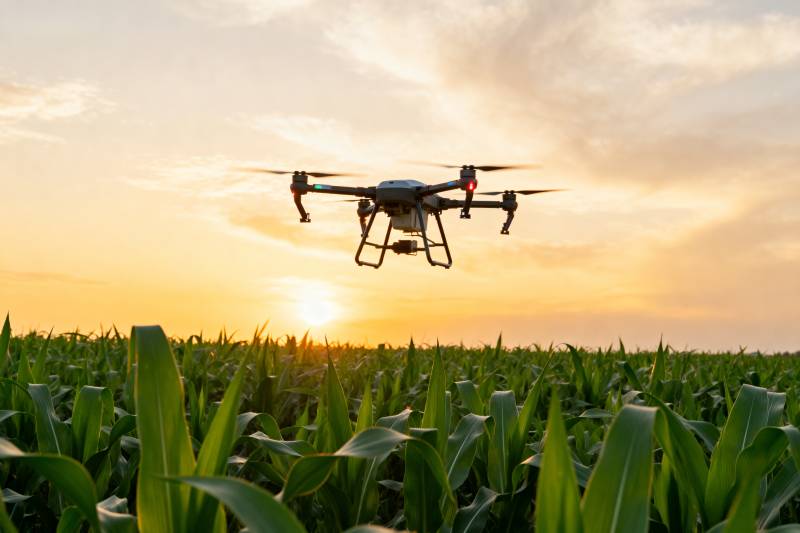 无人机巡田图片