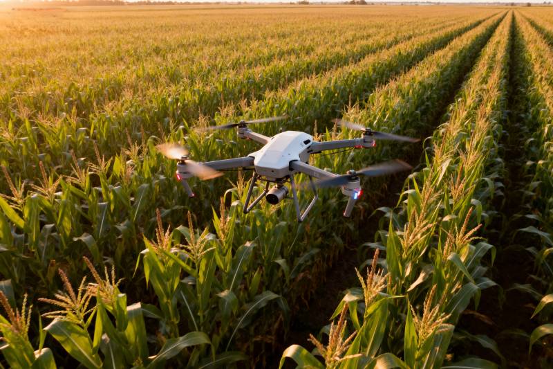 无人机巡田图片