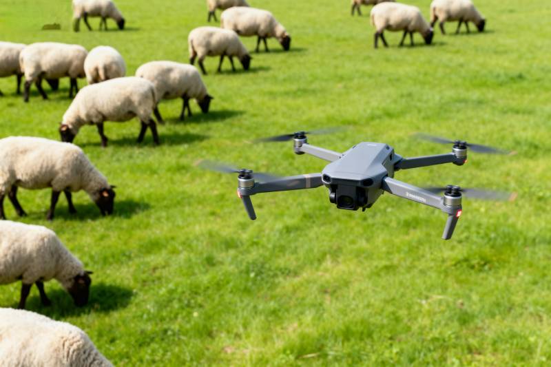 无人机牧羊图片