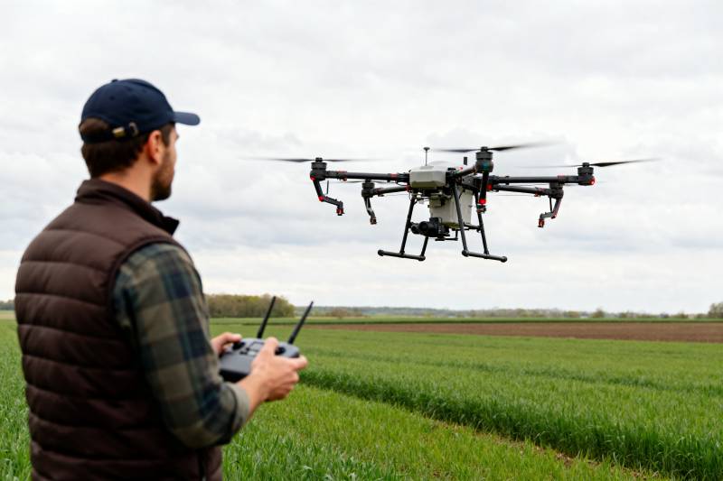 无人机农田作业图片