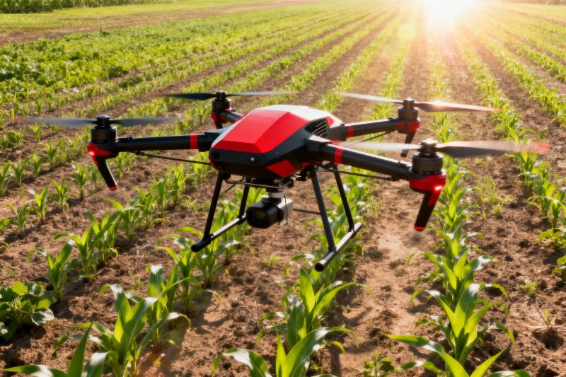 无人机巡田图片