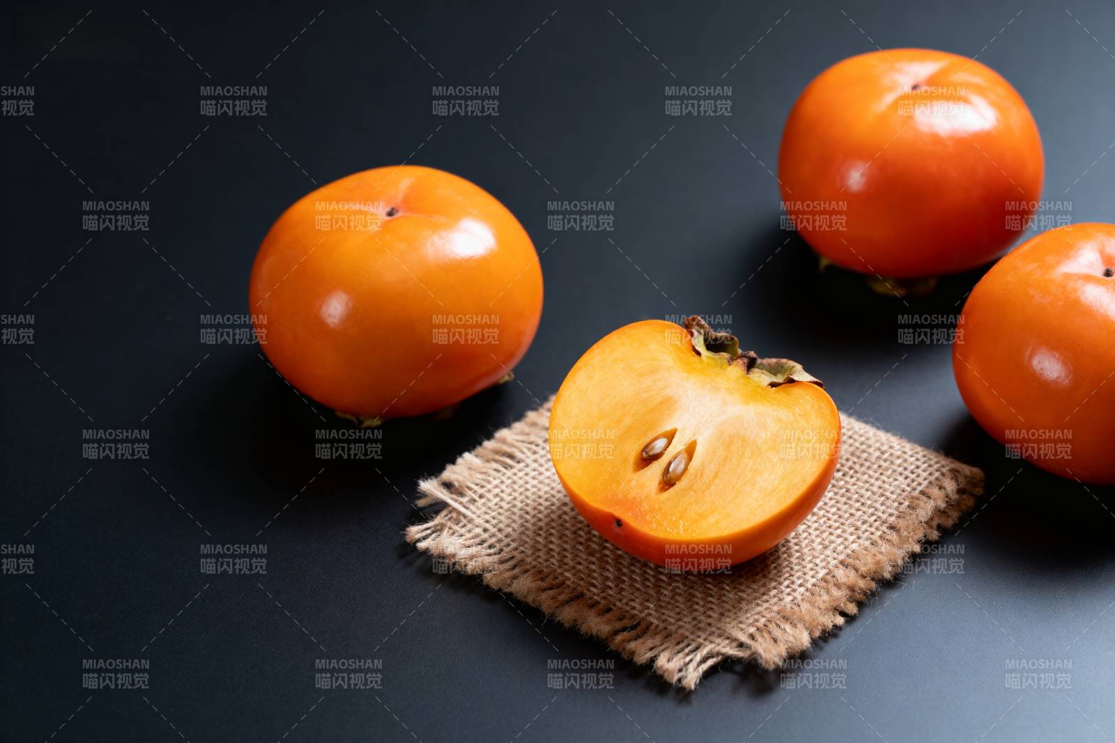 柿子静物图图片