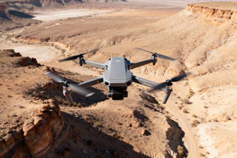 无人机飞越峡谷图片