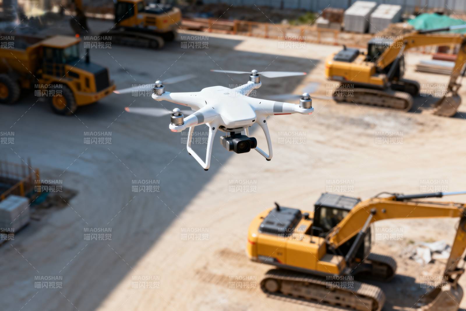 无人机巡检工地图片